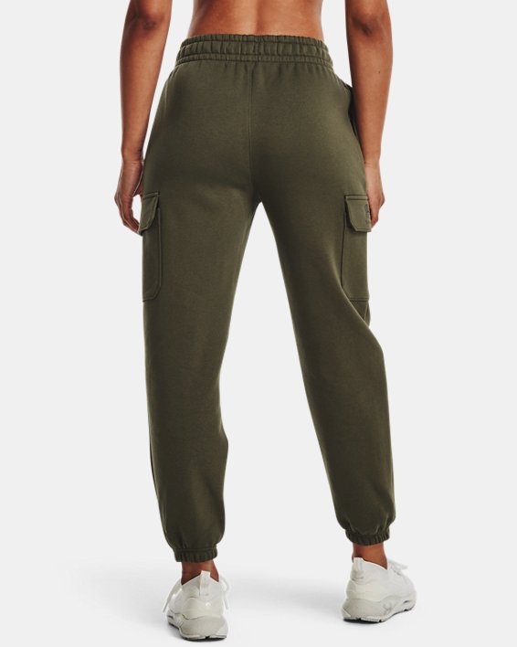 Women's UA Essential Fleece Playback Cargo Pants, Green, pdpMainDesktop image number 1